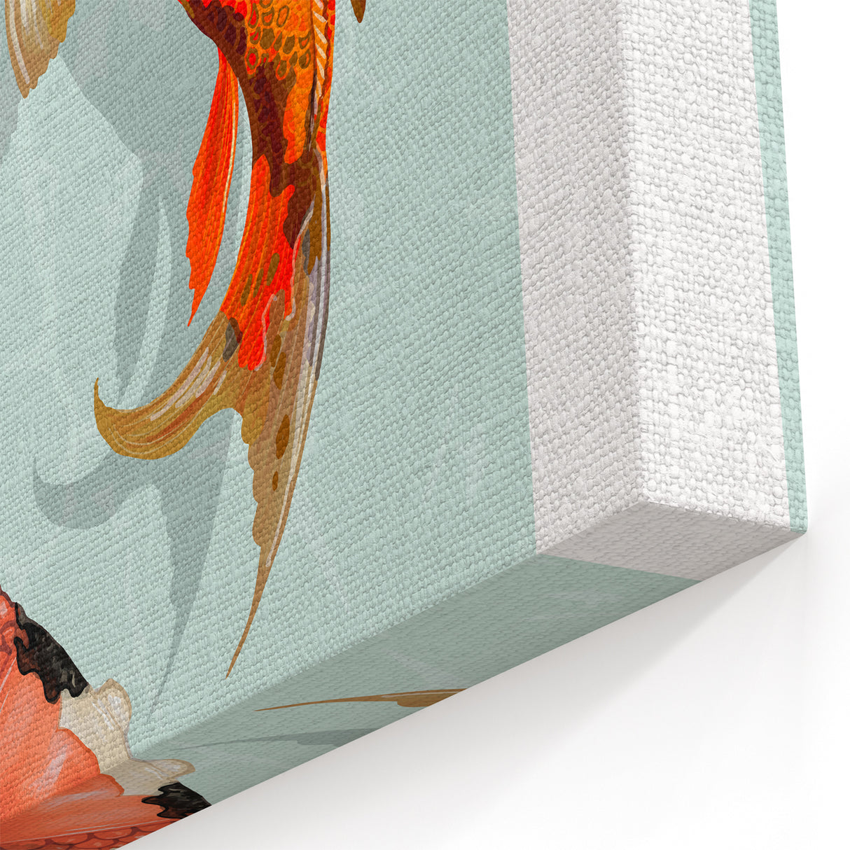 Koi Fish Wall Art - Serene Marine Life Canvas Print for Tranquil Decor