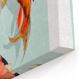 Koi Fish Wall Art - Serene Marine Life Canvas Print for Tranquil Decor