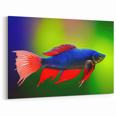 Striking Betta Fish Wall Art - Bold Marine Life Canvas Print for Decor
