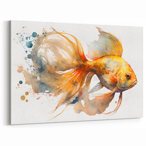 Graceful Goldfish Wall Art - Elegant Marine Life Canvas Print for Decor