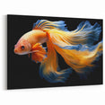 Elegant Betta Fish Wall Art - Dramatic Marine Life Canvas Print Decor