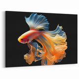 Flowing Betta Fish Wall Art - Stunning Marine Life Canvas Print Decor