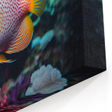 Vibrant Coral Reef Fish Wall Art - Marine Life Canvas Print for Decor