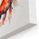 Watercolor Goldfish Wall Art - Vibrant Marine Life Canvas Print Decor