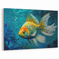 Abstract Goldfish Wall Art - Vibrant Marine Life Canvas Print Decor