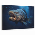 Giant Grouper Wall Art - Powerful Marine Life Canvas Print Decor