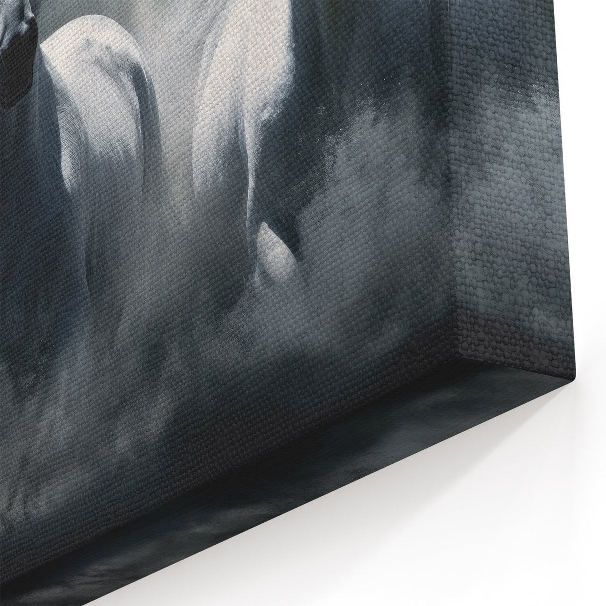 Horse Wall Art - Powerful White Horses in Motion - Canvas Print