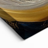 Elegant Horse Wall Art - Dual Horses with Gold Accents - Canvas Print