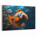 Vibrant Clownfish Wall Art - Ocean Fish Canvas Print for Coastal Decor