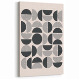 Minimalist Abstract Geometric Wall Art - Modern Black and White Design