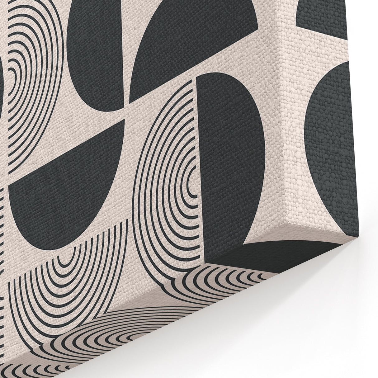 Minimalist Abstract Geometric Wall Art - Modern Black and White Design
