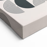 Minimalist Abstract Geometric Wall Art - Modern Black and White Design