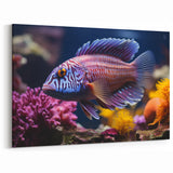 Vibrant Striped Fish Wall Art - Canvas, Framed & Acrylic Prints