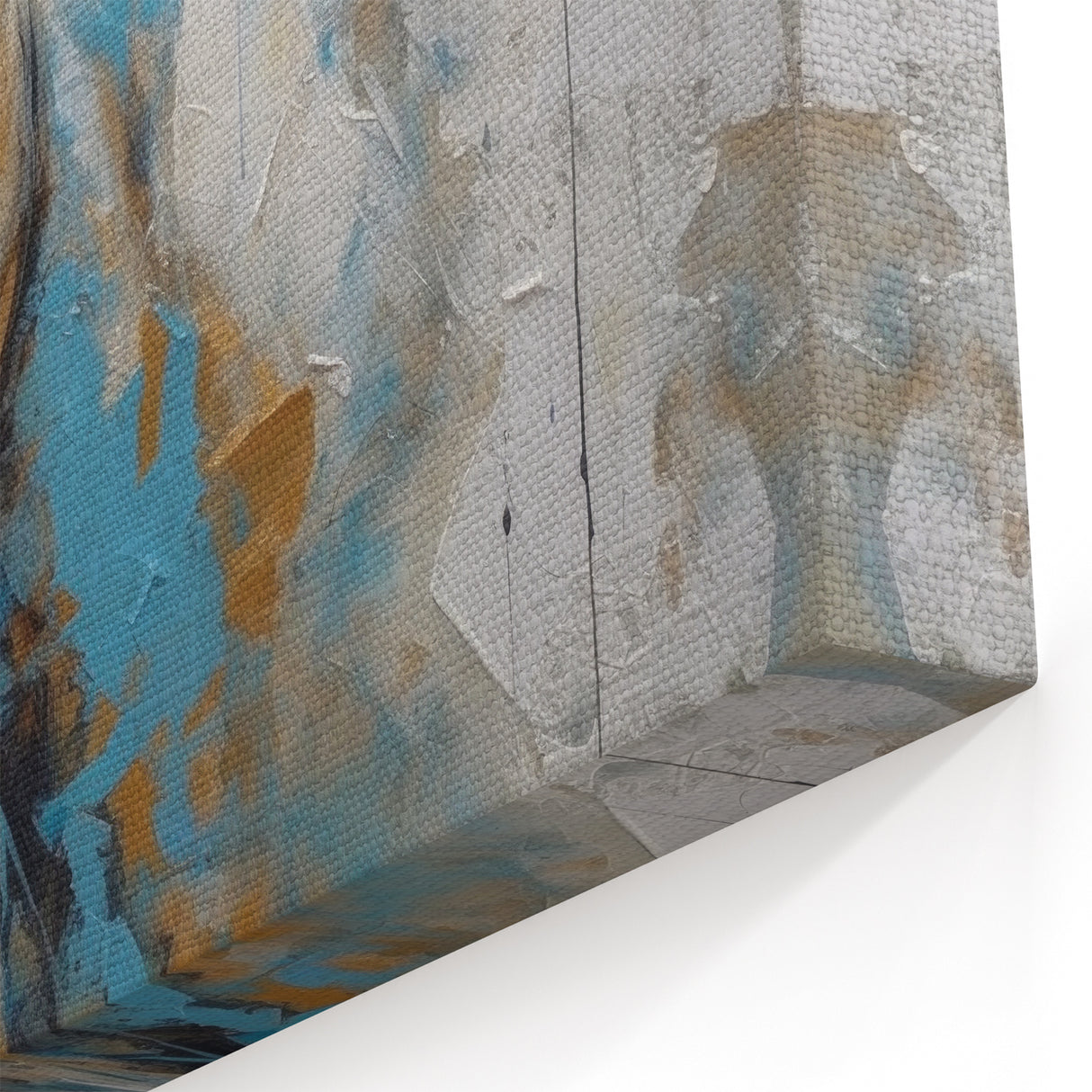 Vibrant Horse Wall Art - Blue and Gold Equestrian Canvas Print Decor