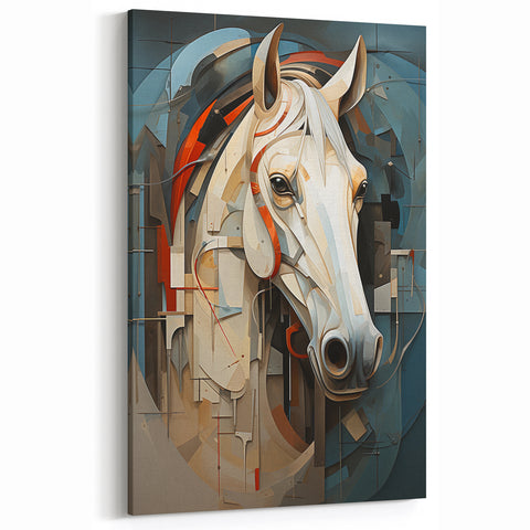 Modern Horse Wall Art - Abstract Equestrian Canvas Print Decor