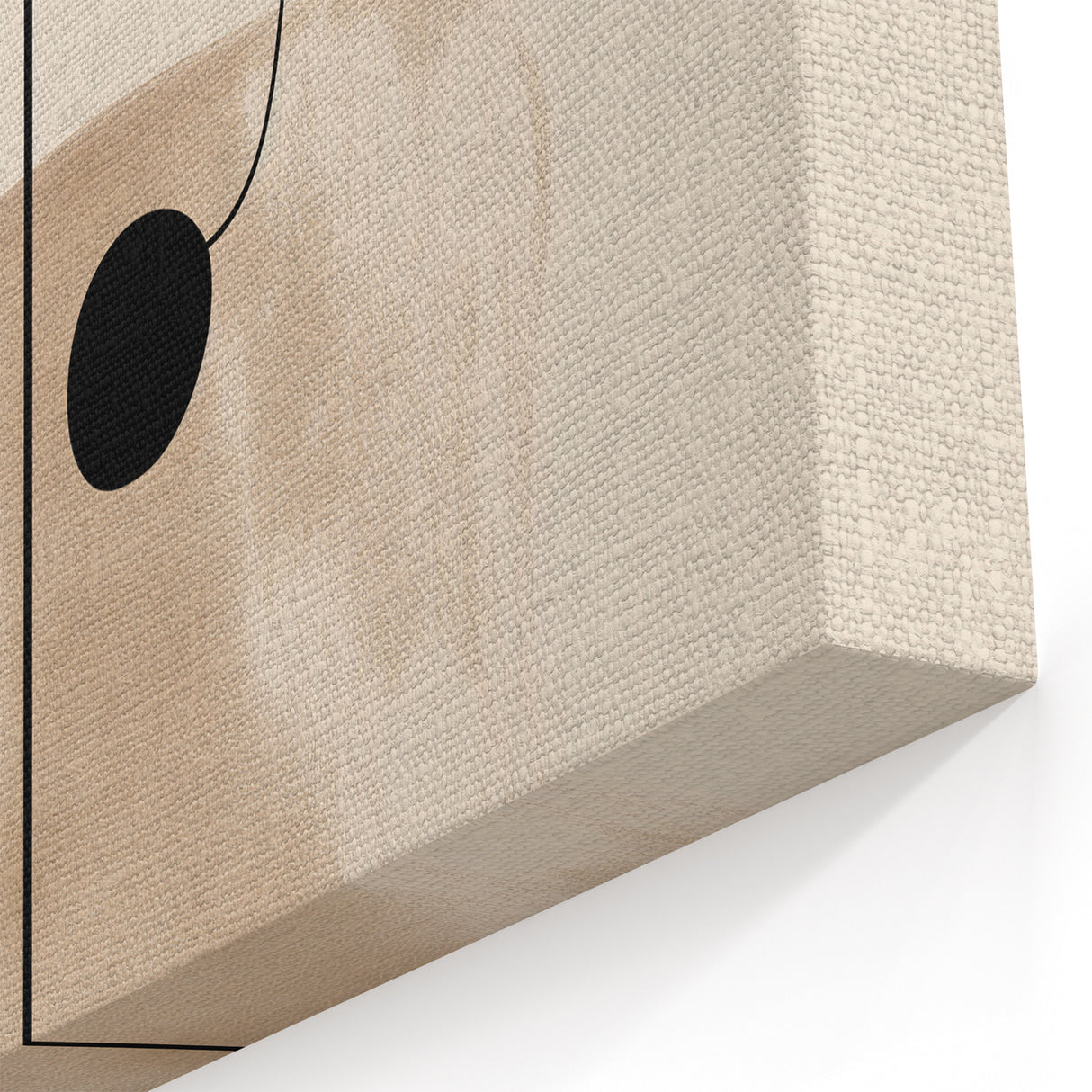 Minimalist Geometric Abstract Art – Modern Black and Brown Design