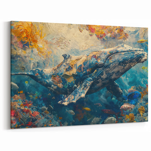 Majestic Whale and Coral Reef Wall Art - Canvas, Framed & Acrylic