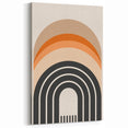 Minimalist Geometric Abstract Art – Bold Arch Design in Earth Tones