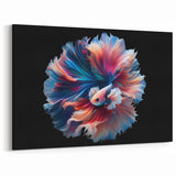 Vibrant Fish Wall Art - Betta Fish Canvas Print - Marine Life Decor