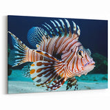 Striking Lionfish Wall Art - Lionfish Canvas Print - Ocean Life Decor