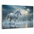 Enchanted White Horse Wall Art - Mystical Equestrian Canvas Print Decor