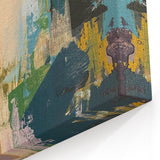 Abstract Geometric Brush Strokes - Modern Multicolor Canvas Art