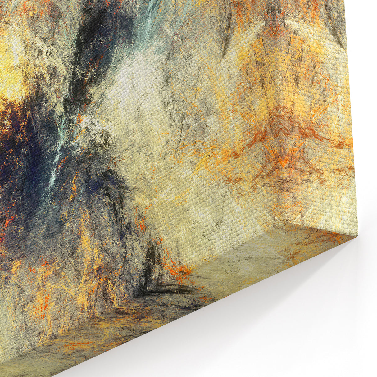 Fiery Abstract Strokes and Lines Art - Dynamic Multicolor Canvas Decor