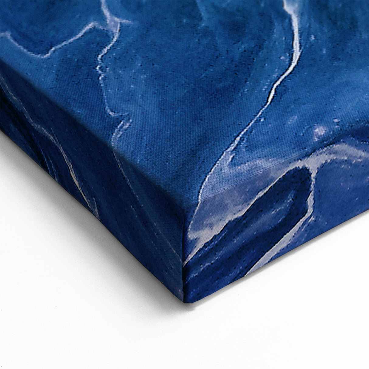 Ocean-Inspired Abstract Strokes - Blue and White Fluid Canvas Art