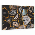 Abstract Nature Prints - Bold Geode Patterns with Gold Accents Canvas