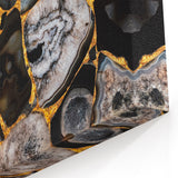 Abstract Nature Prints - Bold Geode Patterns with Gold Accents Canvas