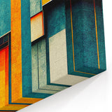 Modern Abstract Wall Art - Bold Geometric Color Block Canvas Design