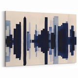 Modern Abstract Cityscape - Monochrome Urban Skyline Canvas Art