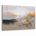 Modern Floral Abstract Art - Elegant Sunset and Bloom Canvas Decor