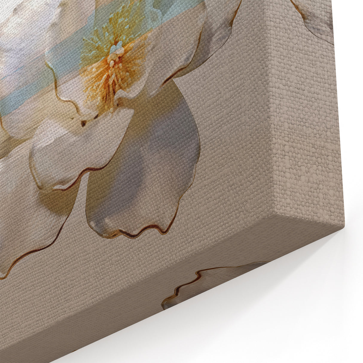 Modern Floral Abstract Art - Elegant Sunset and Bloom Canvas Decor