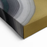 Teal & Gold Geometric Line Art - Modern Abstract Strokes Canvas Print