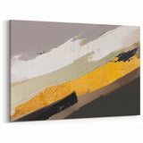 Textured Gold & Neutral Abstract Art - Modern Strokes Canvas Print