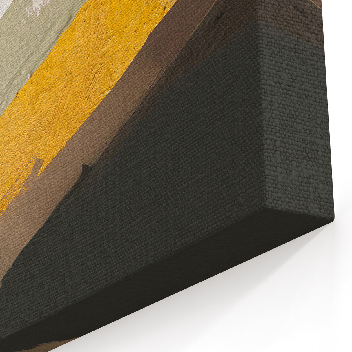 Textured Gold & Neutral Abstract Art - Modern Strokes Canvas Print