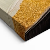 Textured Gold & Neutral Abstract Art - Modern Strokes Canvas Print