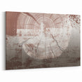 Woodgrain Abstract Art - Modern Rustic Tree Rings Canvas Print