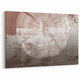 Woodgrain Abstract Art - Modern Rustic Tree Rings Canvas Print