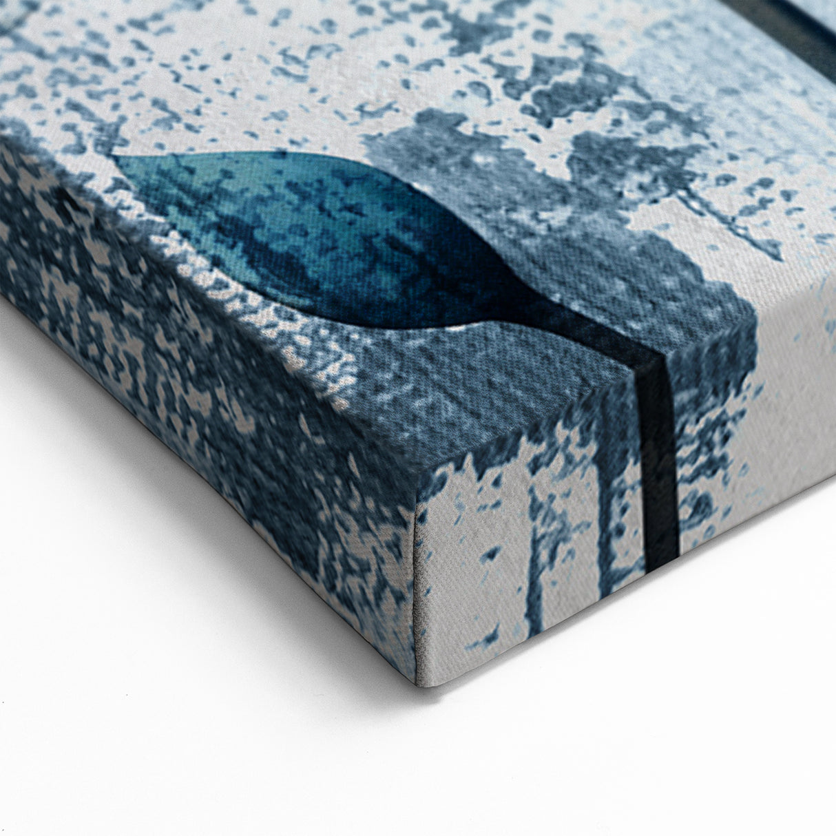 Blue Floral Abstract Art - Modern Elegant Poppy Flowers Canvas Print