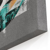 Abstract Feather Duo Art - Modern Rustic Feathered Canvas Print