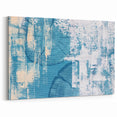 Blue Woodgrain Abstract Art - Modern Coastal Canvas Print