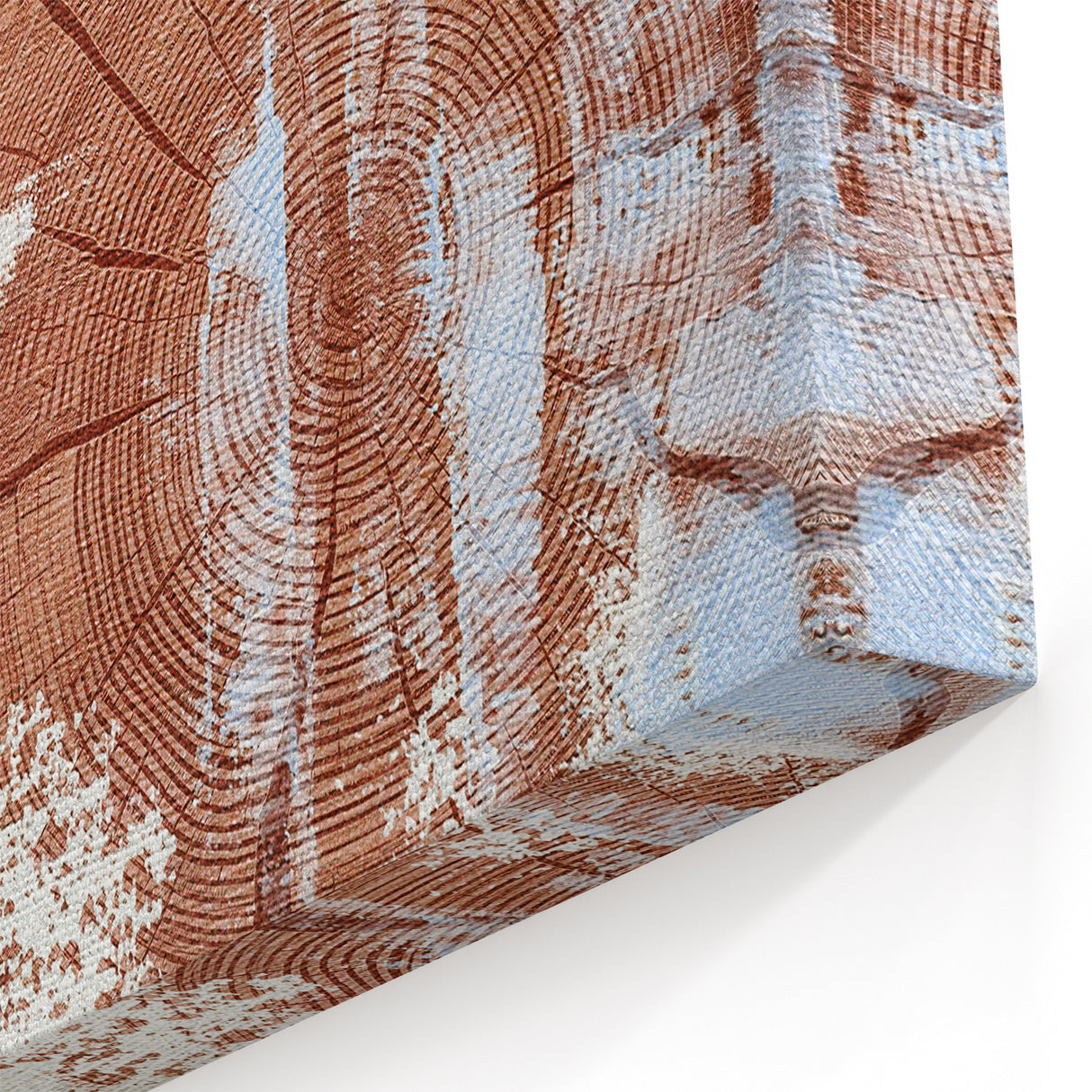 Rustic Woodgrain Abstract Art - Modern Earthy Canvas Print