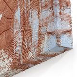 Rustic Woodgrain Abstract Art - Modern Earthy Canvas Print