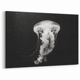 Monochrome Jellyfish Wall Art - Elegant Marine Life Canvas & Prints