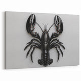 Glossy Black Lobster Wall Art - Modern Marine Life Canvas & Prints