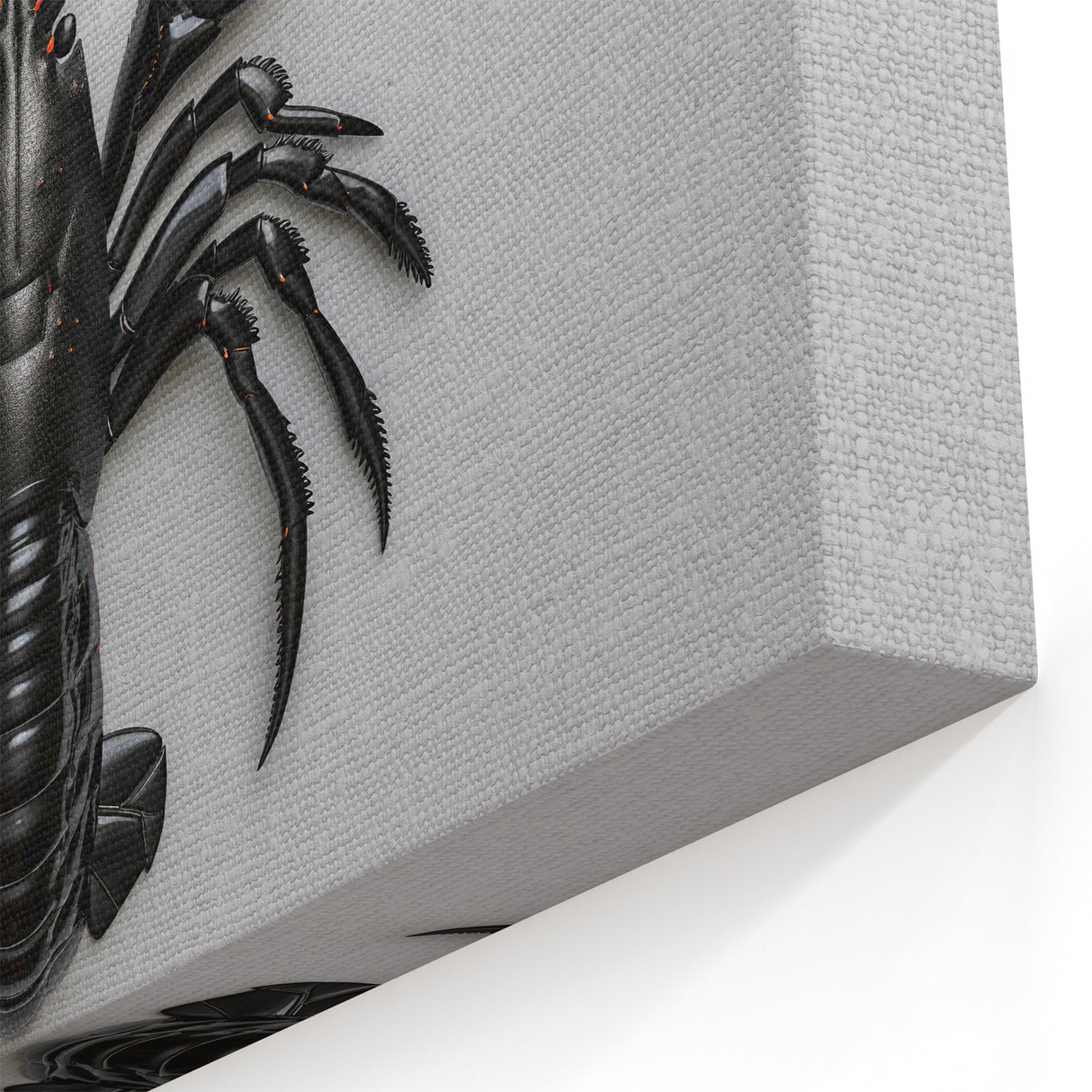 Glossy Black Lobster Wall Art - Modern Marine Life Canvas & Prints