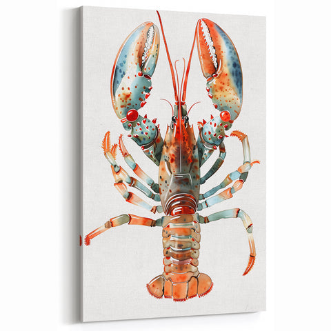 Modern Lobster Art - Contemporary Marine Life Canvas & Framed Decor
