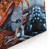 Lobster on Ice Art - Premium Marine Life Canvas & Framed Wall Decor